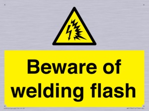Beware of welding flash